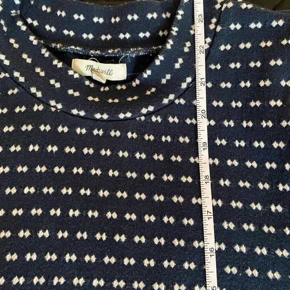 Madewell Navy and White Patterned Sweatshirt - Picture 5 of 8